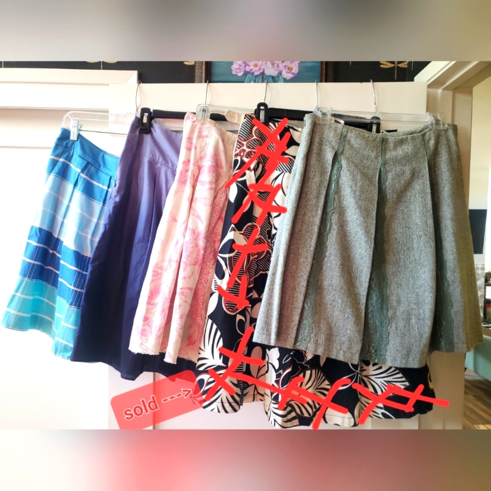4 EUC Variety Knee Length Skirt Bundle: Snak, We❤️Vera, Etc Check Out Pics!